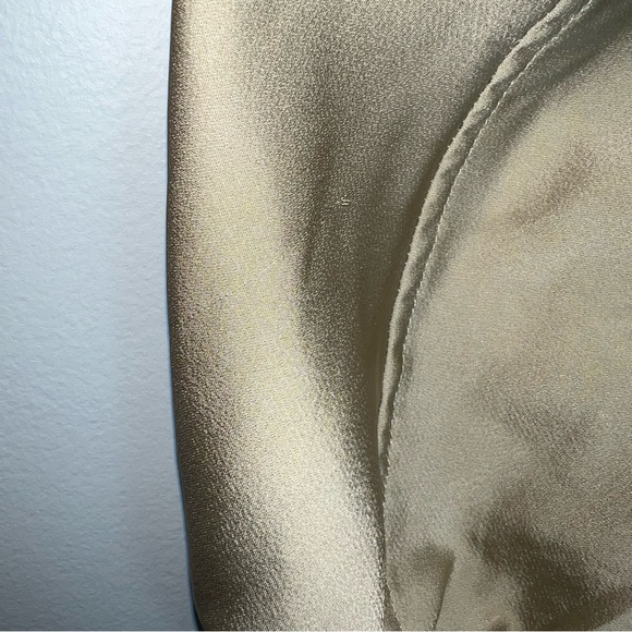 Thakoon gold romper long sleeve shorts satin metallic utility safari sz 10 snags - Picture 5 of 14